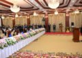 Myanmar President U Min Aung Hlaing and Spouse attend State Dinner in Lao PDR