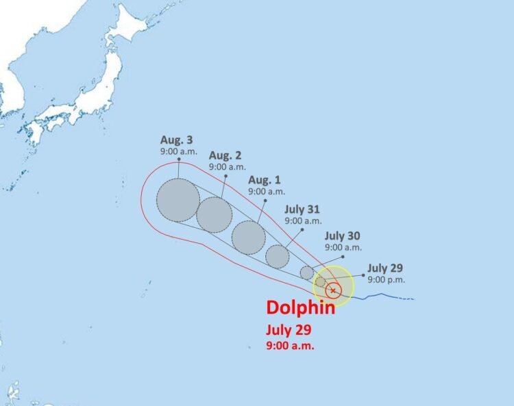 Typhoon Dolphin set to intensify into violent storm as it approaches Japan’s Minami-Torishima Island