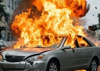 Karnataka News: Suicide by blowing up the ex, young woman jumps open the door at the last moment, young man shattered by car bomb