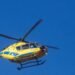 The firefighter’s helicopter extinguishes a vegetation fire in the Soulanet area