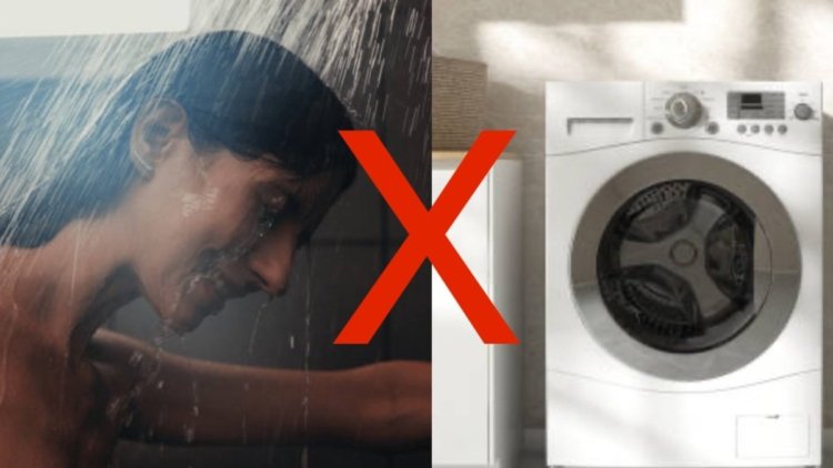 The reason why you should never shower while the washing machine is on: you can lose your life, there are recorded cases