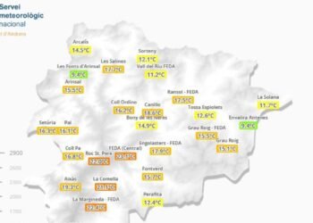 First tropical night of the year in Andorra with temperatures above 20 degrees