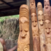 Ambrym carver crafts hardwood entrance carvings for resorts