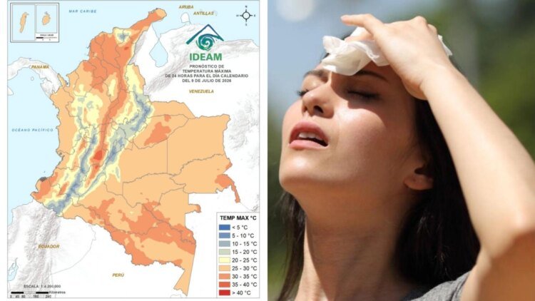 Ideam red and orange alerts for this July 9: municipalities at risk of heat stroke and flooding; Valledupar reached 40.6 °C