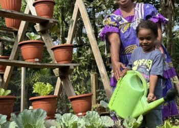 Backyard garden feeds family of 12