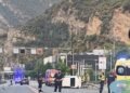 A taxi driver tests positive for alcohol after overturning in La Margineda