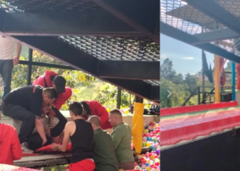 Incident reported on park slide on Fusagasugá road