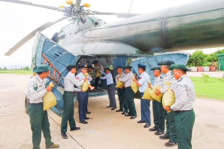 Aerial seeding conducted in Nay Pyi Taw, Shan State