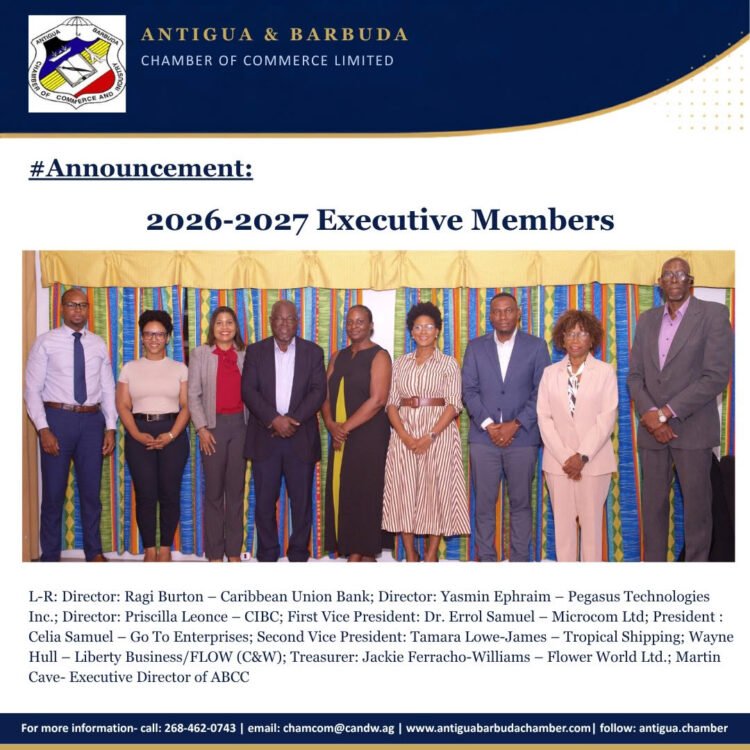 Antigua and Barbuda Chamber of Commerce Introduces 2026–2027 Executive Team