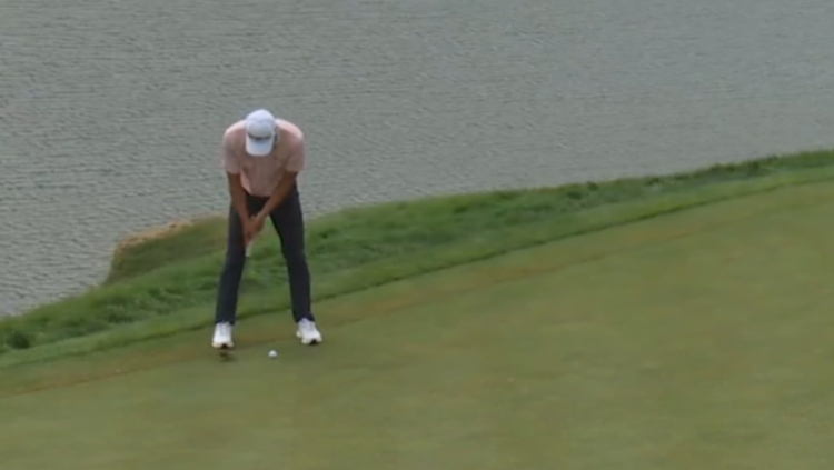 Watch: US golfer sinks monster putt to card rare round of 59