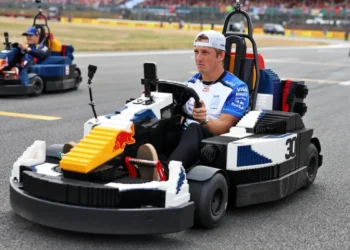 Watch: Formula 1’s Lego race descends into chaos