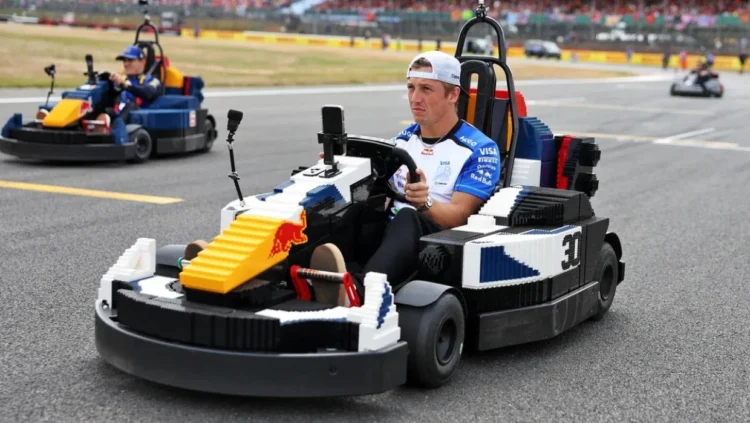 Watch: Formula 1’s Lego race descends into chaos