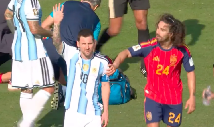 Watch: Messi’s ‘sad’ attempt to get Spanish defender sent off sparks ire