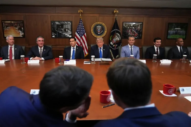 Trump holds Cabinet meeting at Camp David, a secluded retreat with a history of high-stakes talks