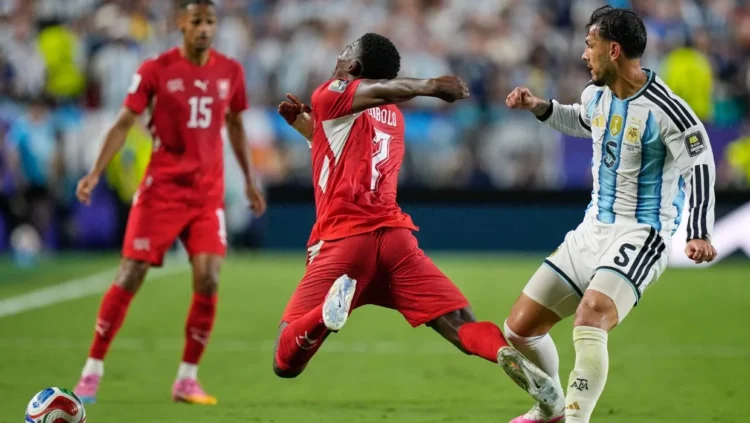 Switzerland fumes after Breel Embolo red card in World Cup quarterfinal loss to Argentina