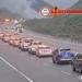 Car on fire on SH1 north of Wellington closes northbound lanes
