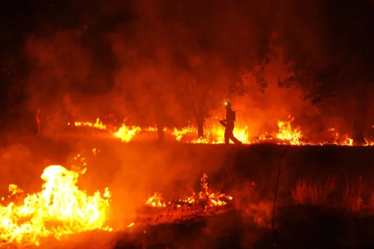 Watch: Spain’s record blaze captured from above