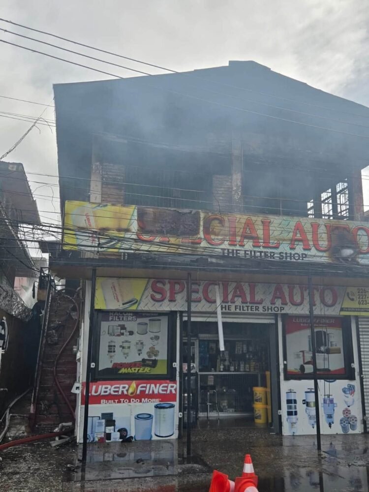 Fire destroys upper floor of South Road building