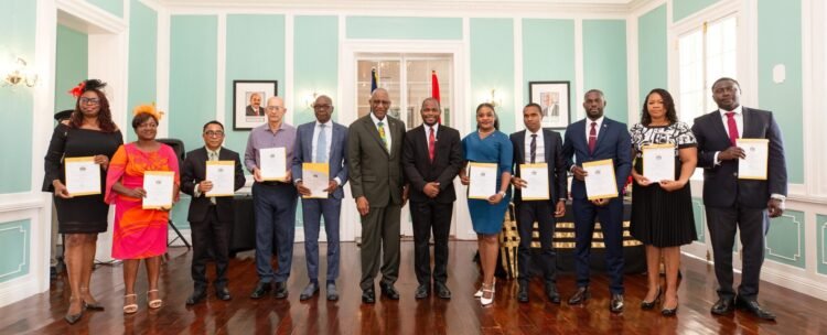 New Board of Directors for the Sir Lester Bird Medical Centre Sworn In at Government House