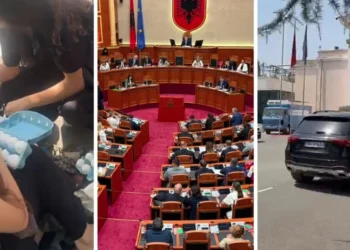 Protesters gather at the Parliament, eggs with the names of MPs and roadblocks, police “fence” in front of the institution, MPs “clash” in the session – Shqip.com