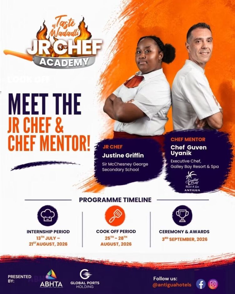 Sir McChesney George Student Joins Junior Chef Academy Internship at Galley Bay Resort