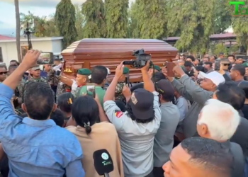 The body of former President Francisco Guterres ‘Lú-Olo’ arrives in Dili