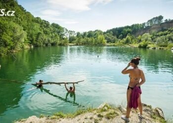 Great flooded quarries in the Czech Republic. You will take a divine bath in these places