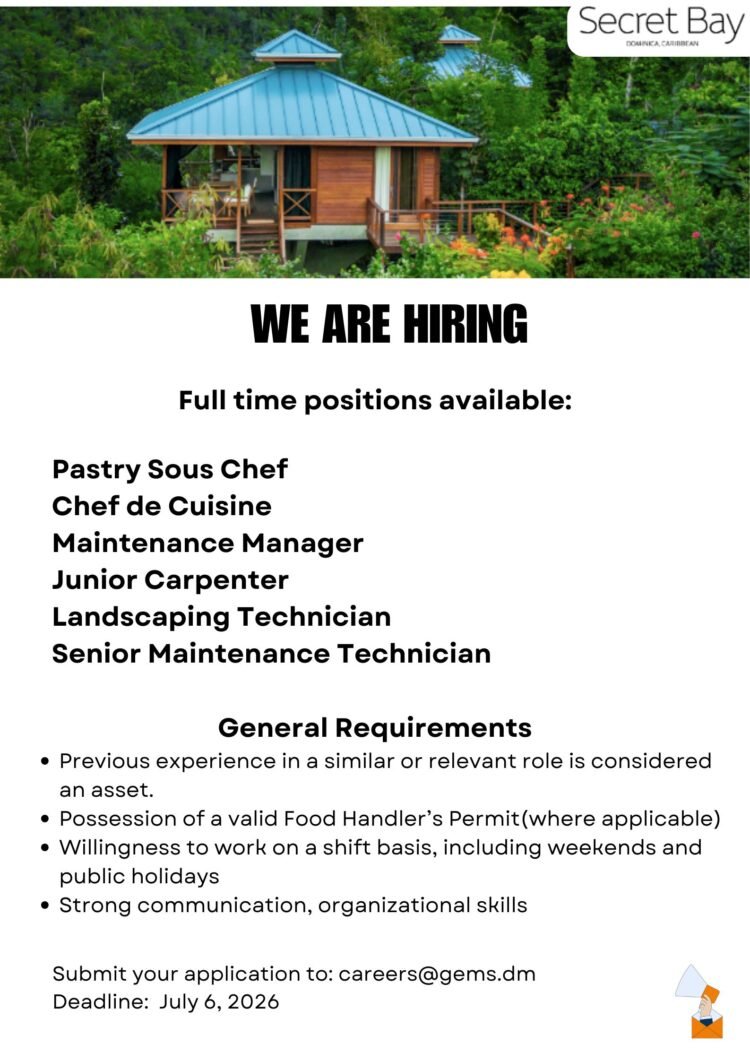 Employment Opportunity: Secret Bay vacancies