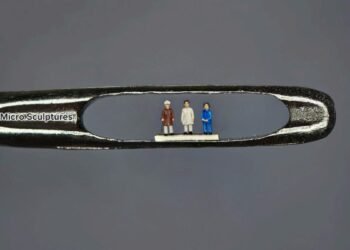 Micro sculptures of India’s legendary scientists carved inside needle eye, set for space travel aboard Vikram-1