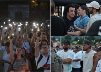 GALLERY | With many emotions and a “starry sky” — hundreds of citizens paid their last respects to Vlado Janevski in front of the “Boris Trajkovski” arena