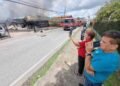 Fire destroys supermarket, leaves seven homeless