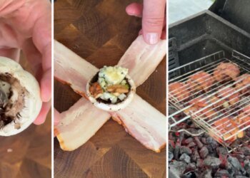 How to cook stuffed mushrooms on the grill