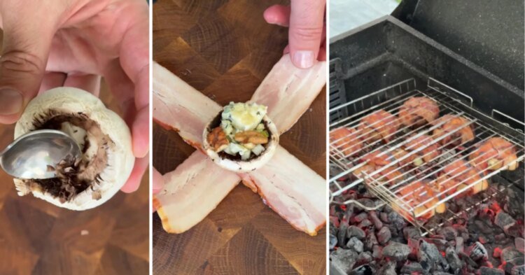 How to cook stuffed mushrooms on the grill