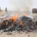 Three tons of low-quality food and non-food items were burnt in Baghlan