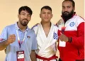 Afghan athlete Mustafa Vakili won the bronze medal in the international jujitsu competition