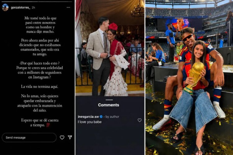 They spread alleged messages from Inés García’s ex-boyfriend addressed to Lamine Yamal