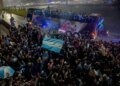 Argentina returned to Ezeiza with a warm welcome from the fans