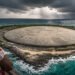 The United States buries more than 100,000 cubic yards of radioactive waste in an unlined crater, covers everything with concrete in the Pacific, and leaves residents of the Marshall Islands concerned about the rising sea.