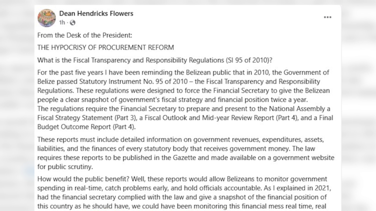 Flowers Blasts Government’s “Hollow” Transparency Talk