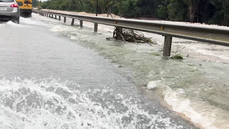 Weekend Floodwaters Damage Temporary Detour Near Belmopan