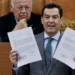Anger in the investiture debate in Andalusia between Juanma Moreno and the PSOE bench