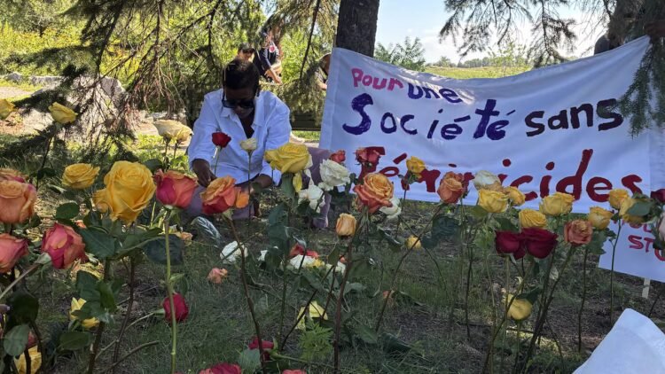 Montrealers march to denounce violence against women after 2 killed in 1 week