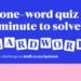Quiz: The Hard Word … showing love for where you live