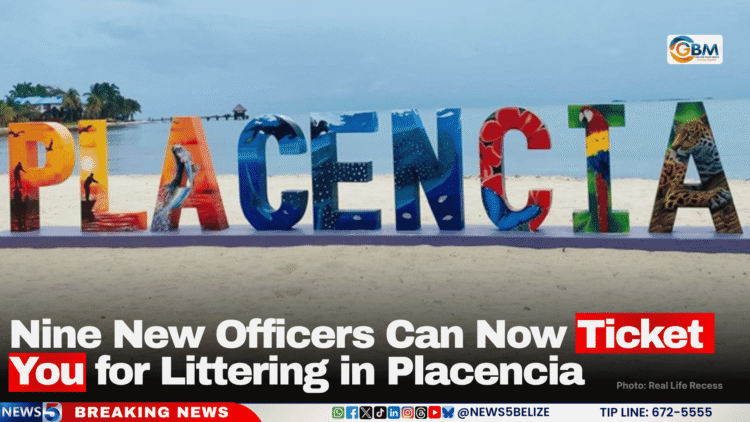 Nine New Officers Can Now Ticket You for Littering in Placencia