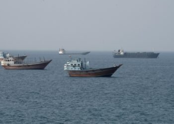 Vessel struck by unknown projectile Hormuz: