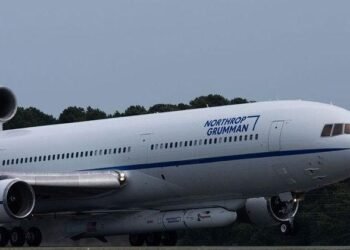A Northrop Grumman Pegasus XL rocket is affixed to the bottom of the company’s Stargazer, a modified L-1011 aircraft, which took off June 18 at NASA’s Wallops Flight Facility in Virginia. Inside the rocket is Katalyst Space’s LINK robotic servicing spacecraft, which will launch to boost the orbit of NASA’s Neil Gehrels Swift Observatory. Stargazer will fly to Kwajalein Atoll, part of the Republic of the Marshall Islands in the South Pacific Ocean, to launch the mission. | National