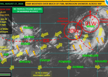 Tropical Depression 20W and Invest 91W pose no threat to Marianas, rest of Western Pacific | News