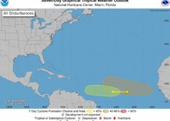 Tropical Depression Could Form This Week as Atlantic System’s Development Chance Rises to 40%