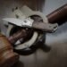 Man warned after chasing neighbour with knife