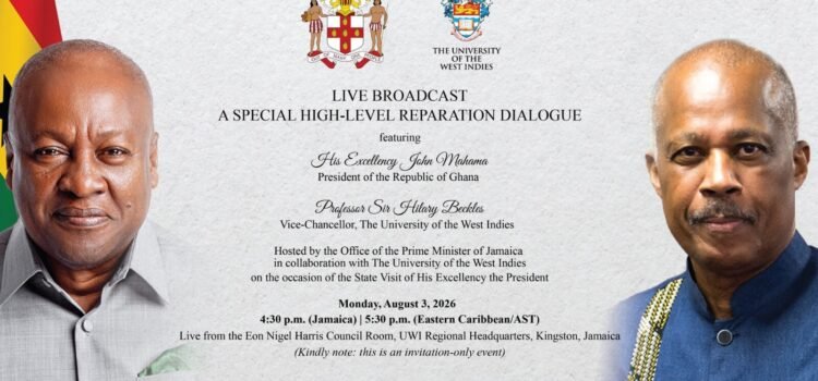 President of Ghana to join The UWI for high-level reparations dialogue in Jamaica today